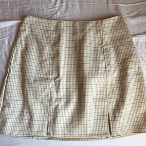 Grid Print Skirt